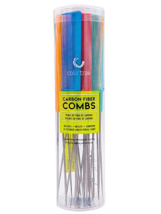 Colortrak Carbon Fiber Combs - 24Pck