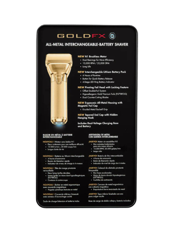 BaBylissPRO GoldFX FXONE Double Foil Shaver