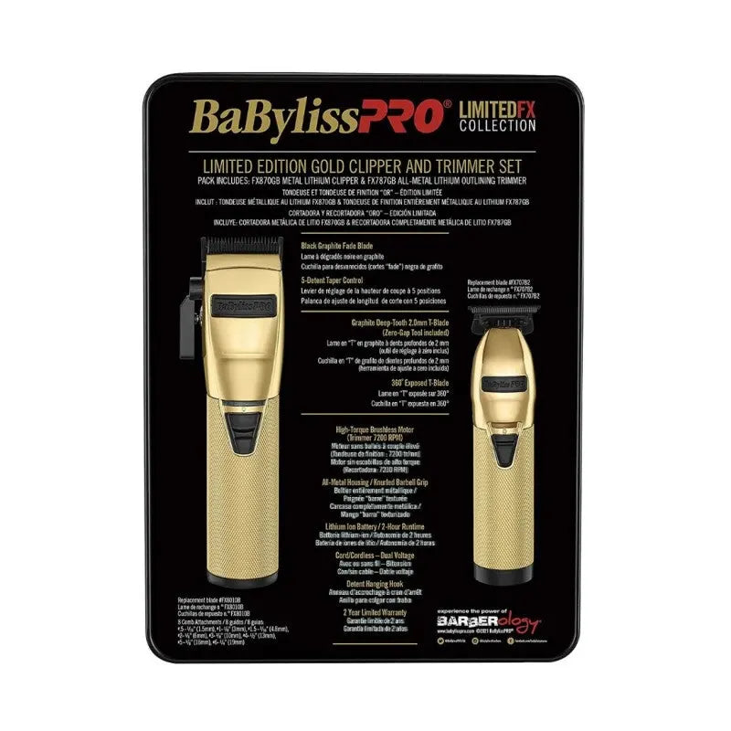 BaBylissPRO Coleccion LimitedFX Gold Duo