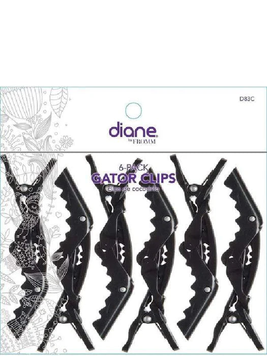 Diane Gator Clips 6 Pack #D83C 4.5"