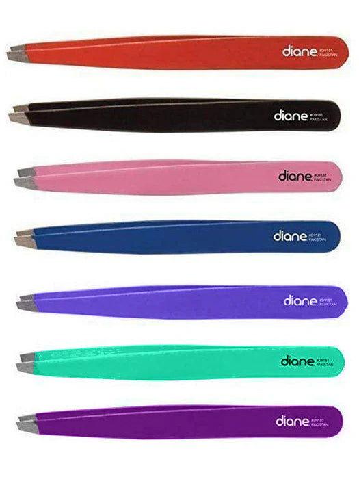Diane Slant Tip Tweezer Asst Colors (Pink, Red , Blue And BLK) 4