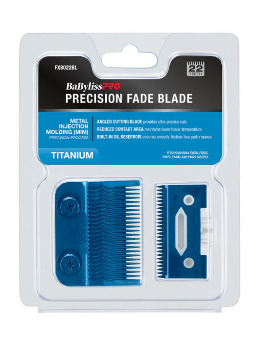 BaBylissPRO MIM Ultra-Thin Blue Clipper Blade (22 Teeth)