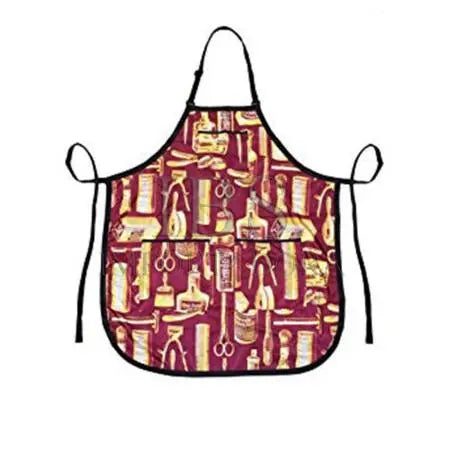 Betty Dain Mandil Barber Estilo Vintage Rojo/Dorado