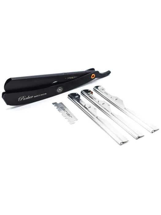 Parker Stainless Steel Black Adjustable Barber Razor