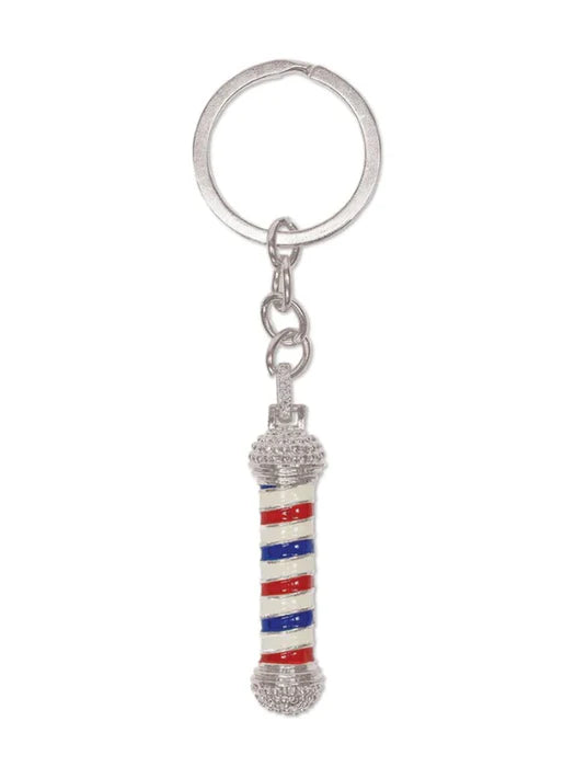 Llavero Scalpmaster Barber Pole Plata
