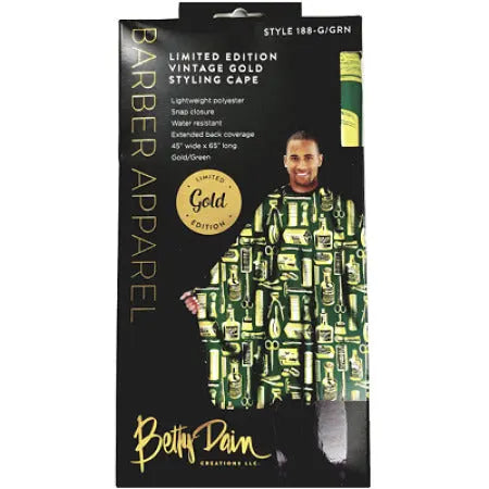 Betty Dain Capa Estilo Vintage Verde/Dorado