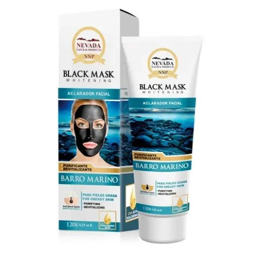 Nevada Mascarilla Negra Barro Marino