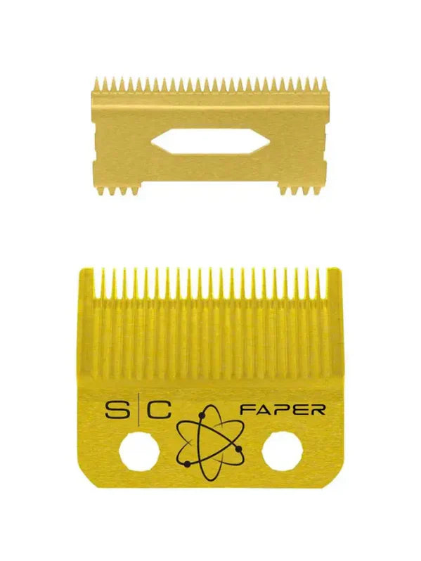 StyleCraft Fixed Gold Titanium Faper Clipper Blade with Moving Slim