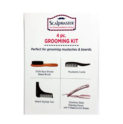 Scalpmaster Kit de Afeitado 4 Piezas