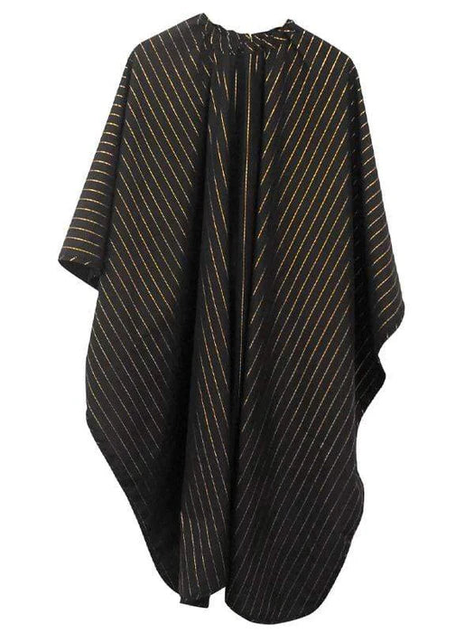 Barber Strong Barber Cape Pinstripe Black With Gold