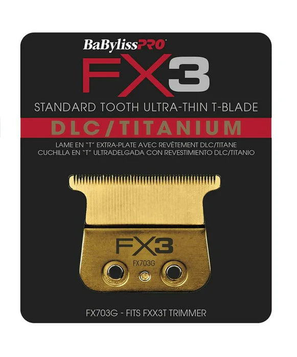 BaBylissPRO Fx3 Trimmer DLC/Titanium Cuchilla De Dientes Estándar #FX703G