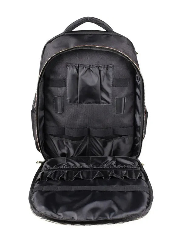 Mochila de Viaje para Barbero Percu Black: Organizador Portátil