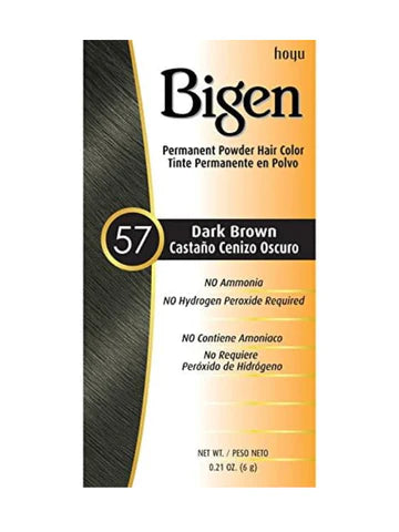 Bigen 57 Permanent Powder Hair Color 0.21G (Marrón Oscuro)