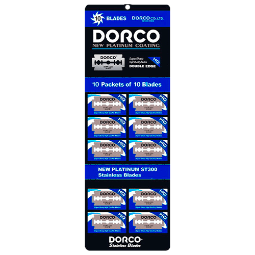 Dorco Double Edge Blades (Azules) hojas de afeitar – Caja de 100 unidad