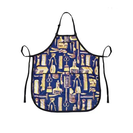 Betty Dain Mandil Barber Estilo Vintage Azul/Dorado