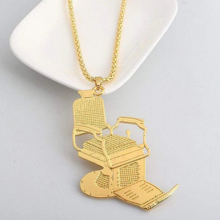 Collar Silla de Barbero Oro