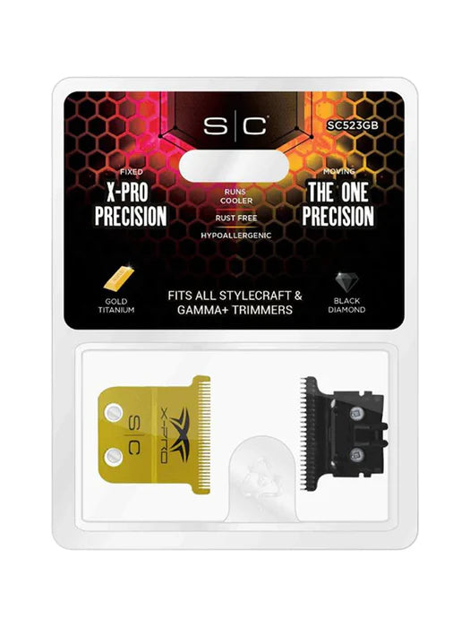 Stylecraft Set Gold X-Pro Precision Trimmer Blade & The One Precision Dlc Cutting Blade