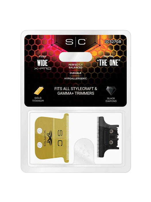 Stylecraft Fixed Gold X-Pro Wide Trimmer Blade With Dlc Deep Tooth Cutter #SC527GB