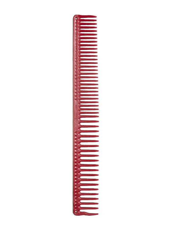 JRL Long Round Tooth Cutting Comb 9" Red